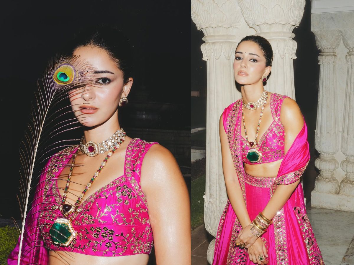 Ananya Pandey's killer style in pink lehenga - Photo Gallery