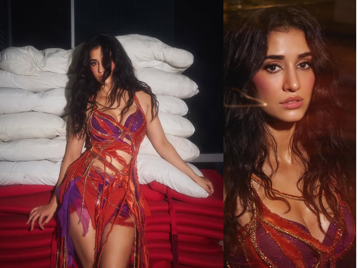 Disha Patani's red and purple cutout dress sets the internet on fire - Photo Gallery