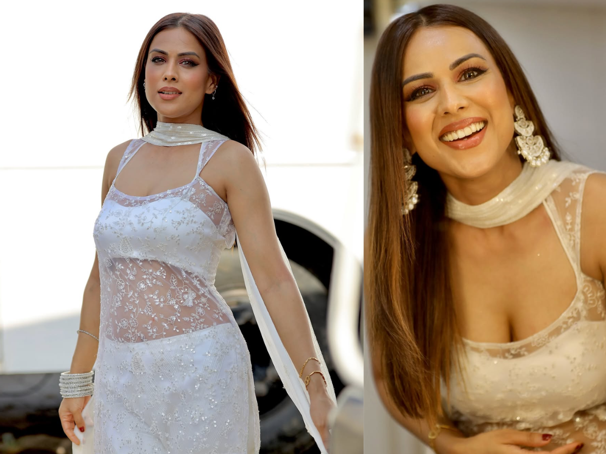 Nia Sharma gave a sexy pose by bending her body down in this look - Photo Gallery