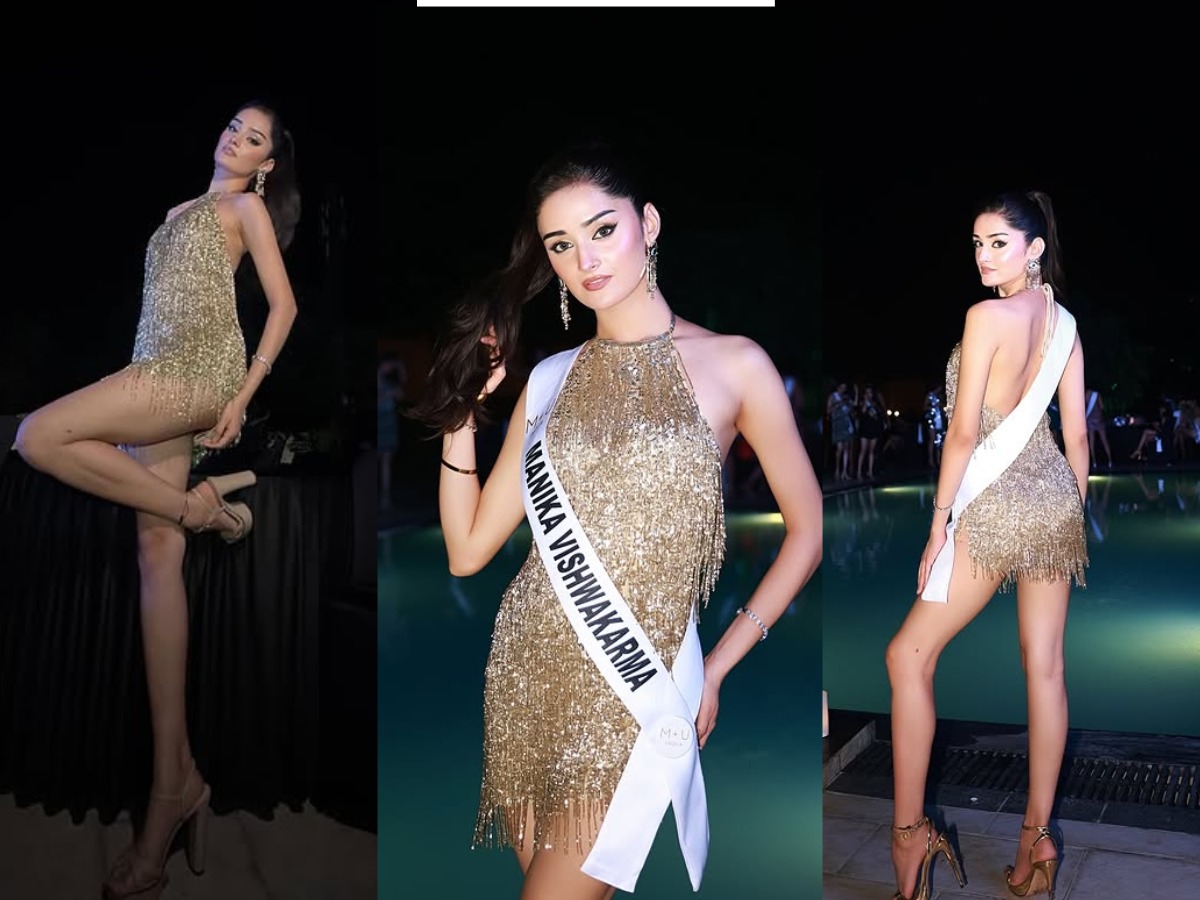 Manika Vishwakarma looked stunning in a golden dress. - Photo Gallery