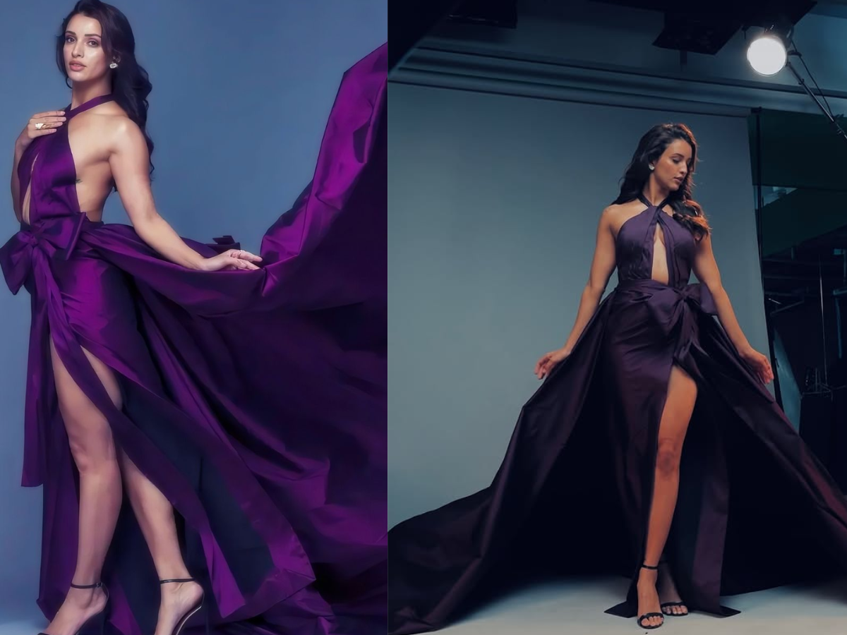 Tripti Dimri looked beautiful in a purple dress - Photo Gallery