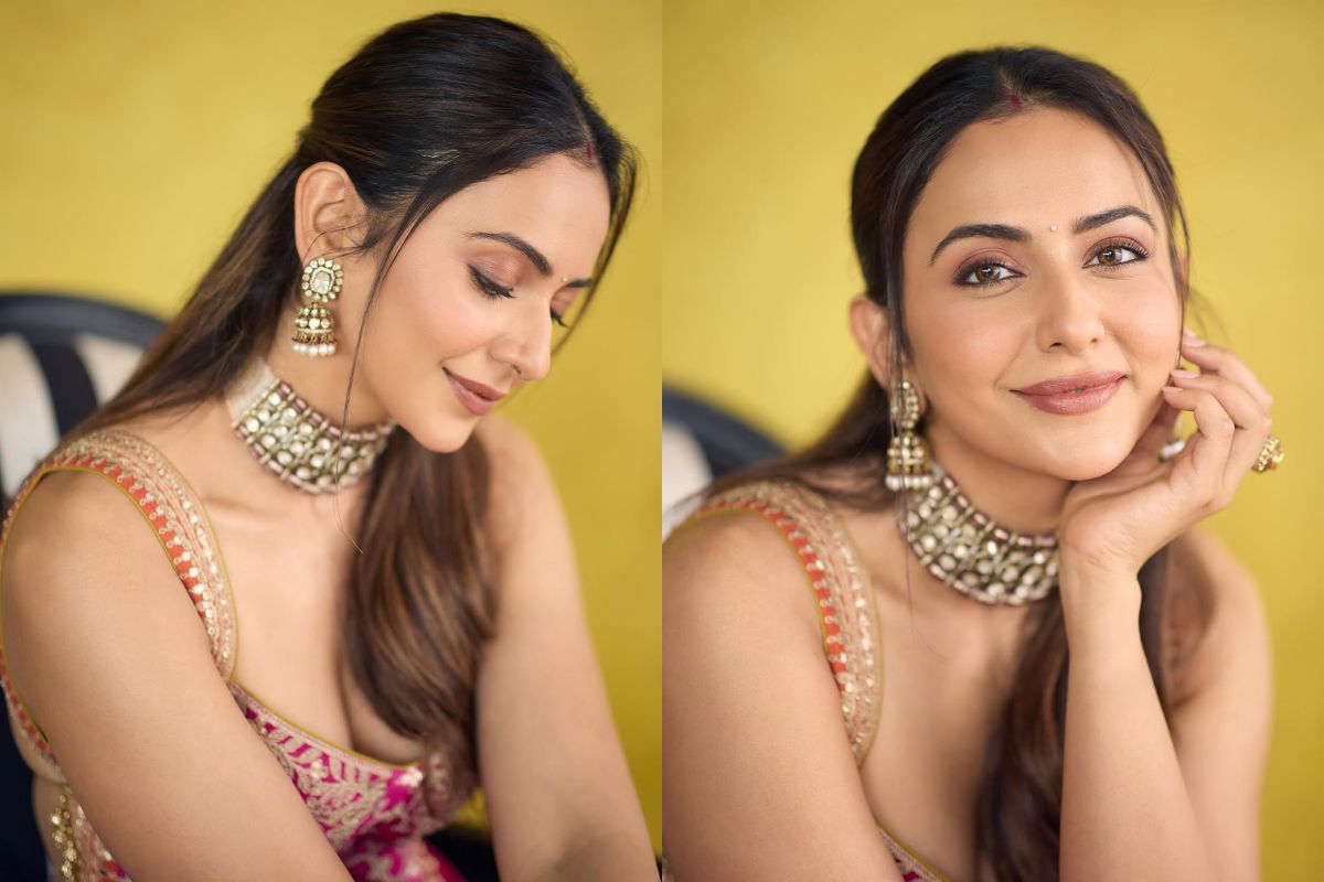 Rakul Preet का एथनिक लुक बना Ganesh Chaturthi की शान, भक्ति और खूबसूरती का दिखा ट्रेडिशनल चार्म - Photo Gallery
