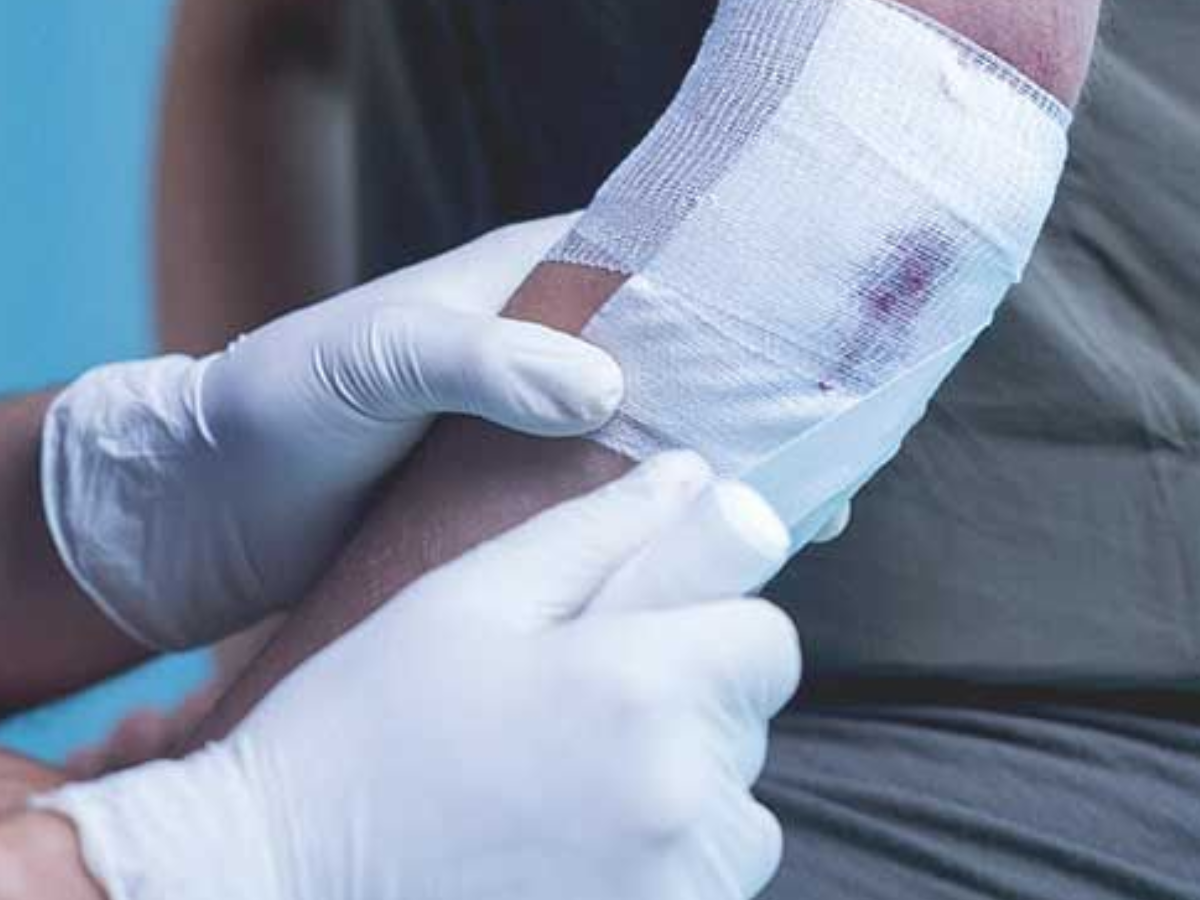 Being infected with a virus due to a cut or injury - Photo Gallery