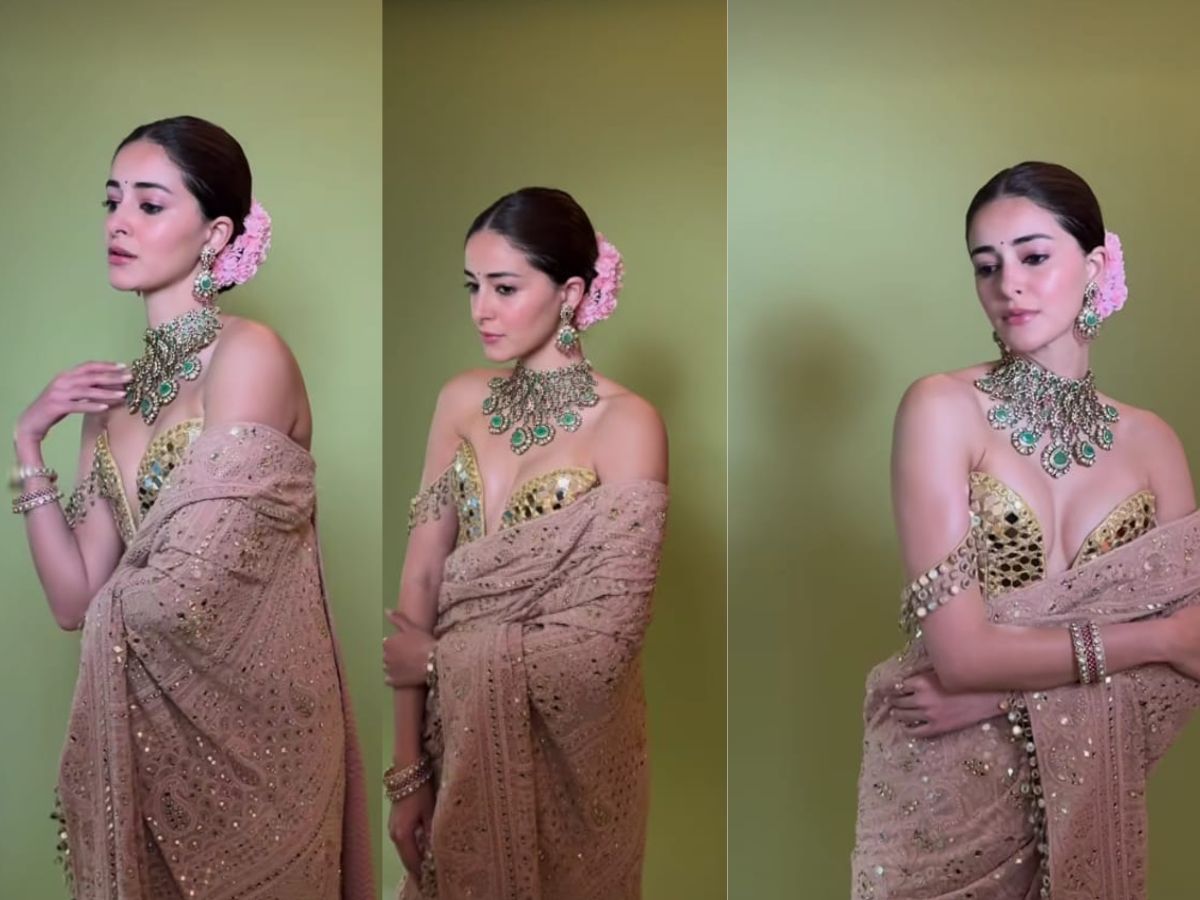 Ananya Pandey posed like a royal queen in a silk saree - Photo Gallery