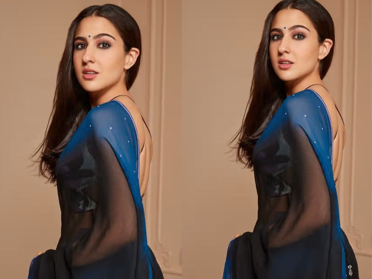 Sara Ali Khan gave a sexy pose in a backless blouse - Photo Gallery