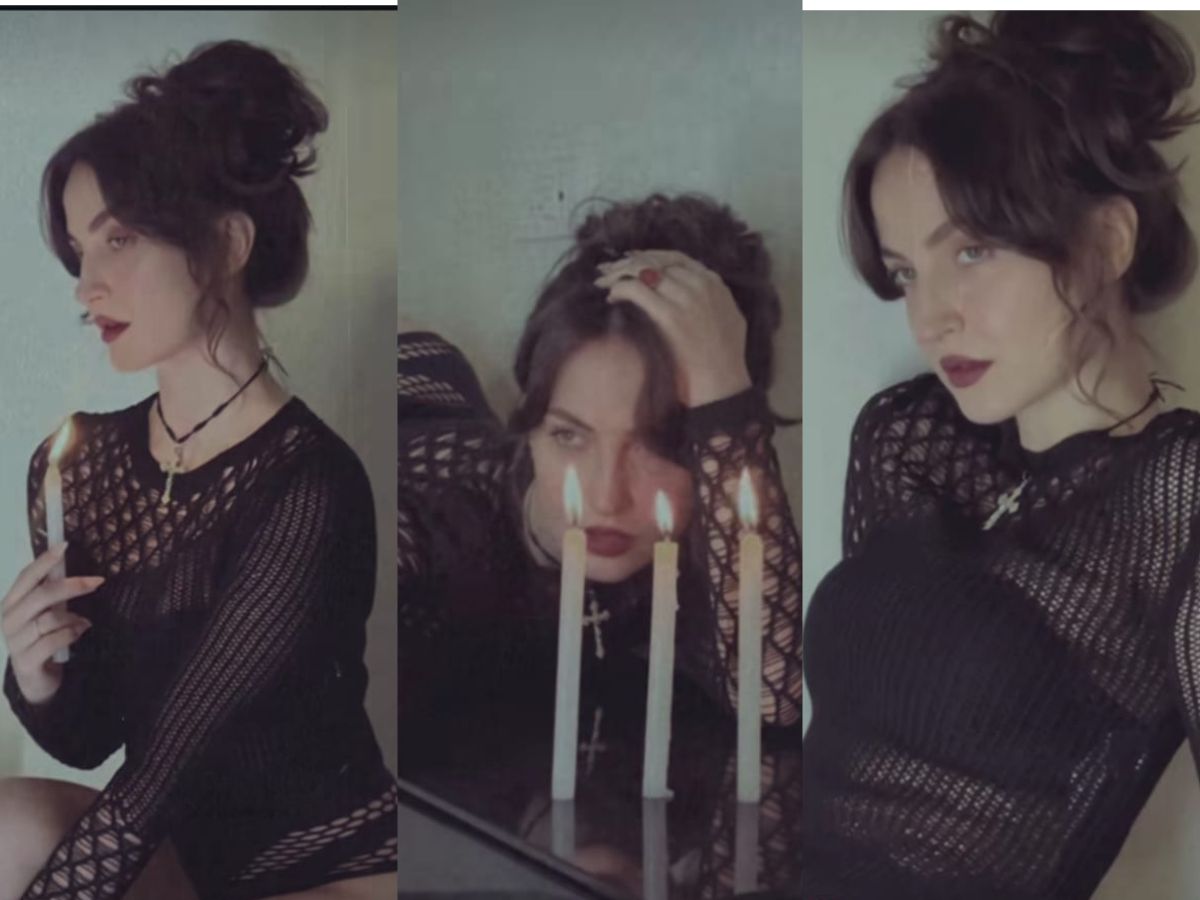 Elli Avram gave a sexy pose with a candle - Photo Gallery