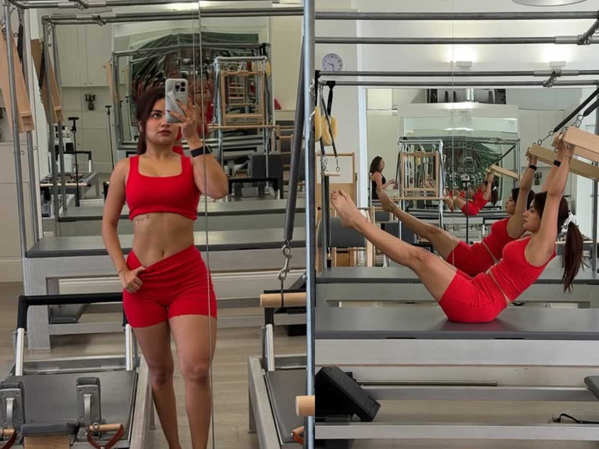 Avneet Kaur looks super sexy in red gym outfit - Photo Gallery