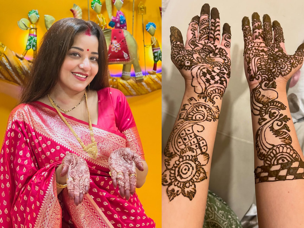 Monalisa Applied Mehendi On Hartalika Teej - Photo Gallery