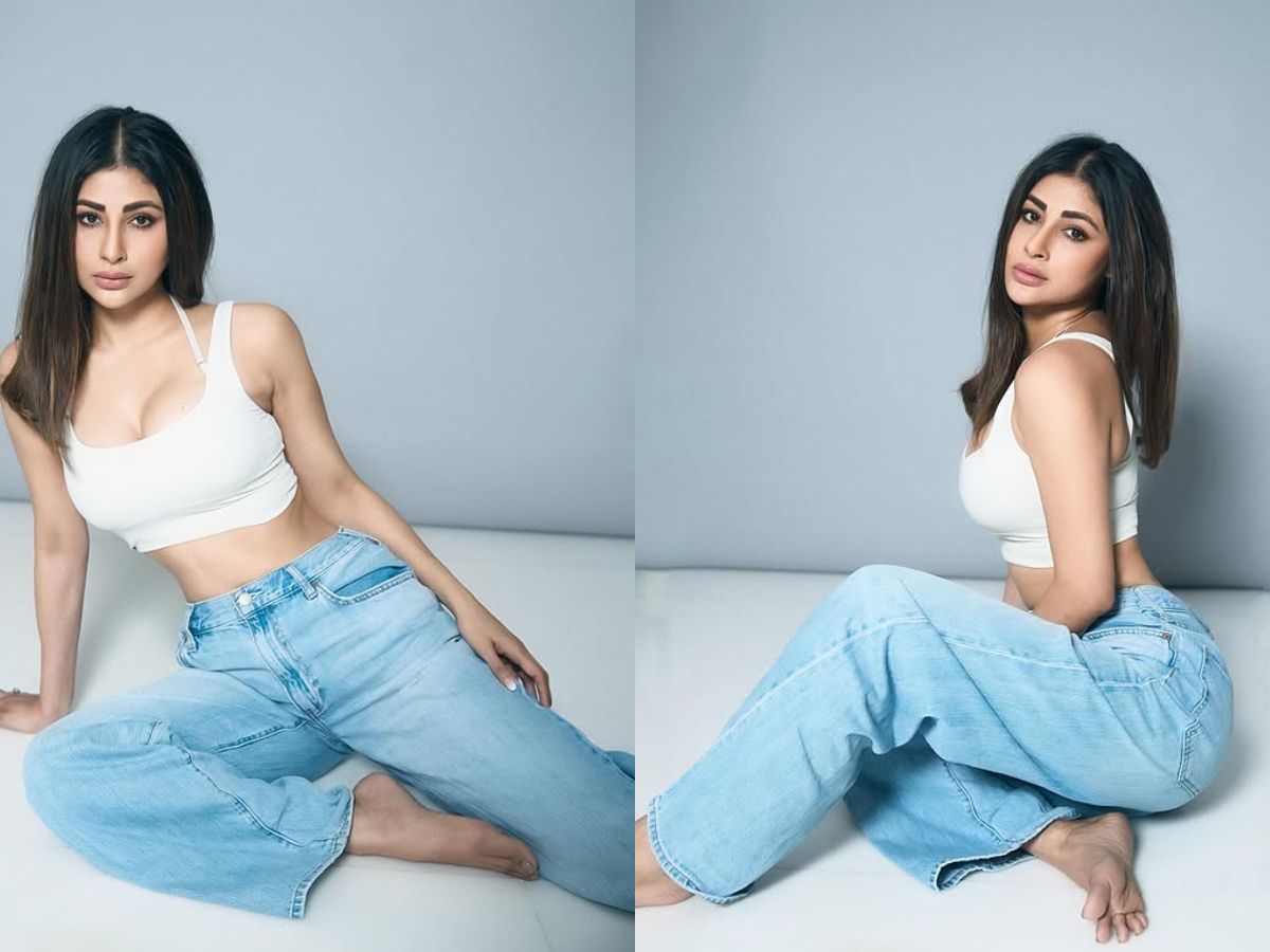 Mouni Roy's bold look in white crop top - Photo Gallery