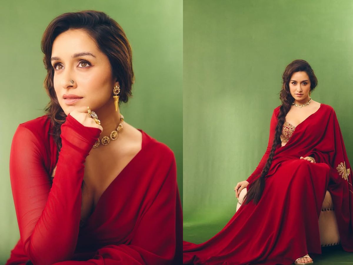 Shraddha Kapoor's killer look in red saree - Photo Gallery