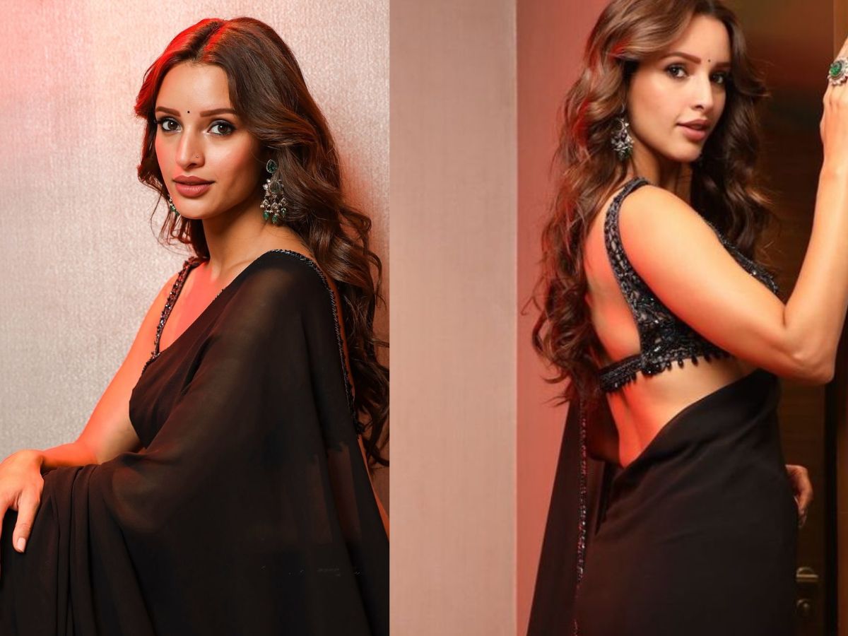 Tripti Dimri looks killer in a black saree - Photo Gallery