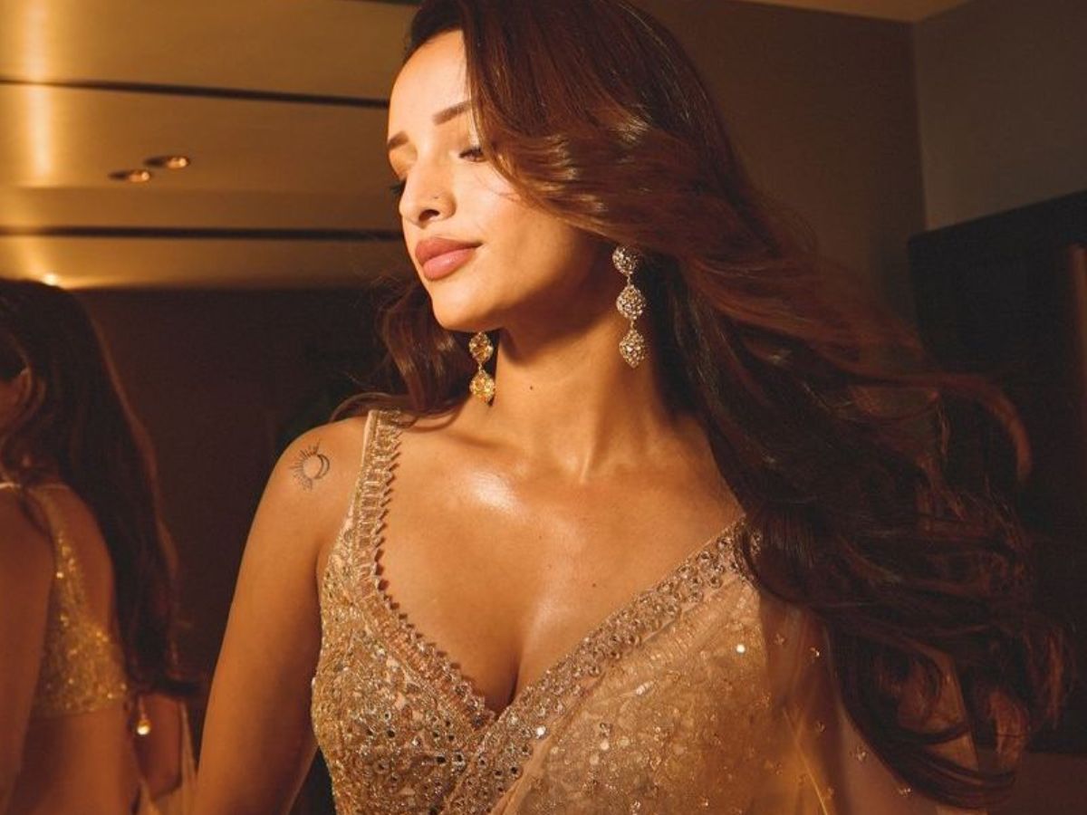 Tripti Dimri looks killer in a golden saree - Photo Gallery