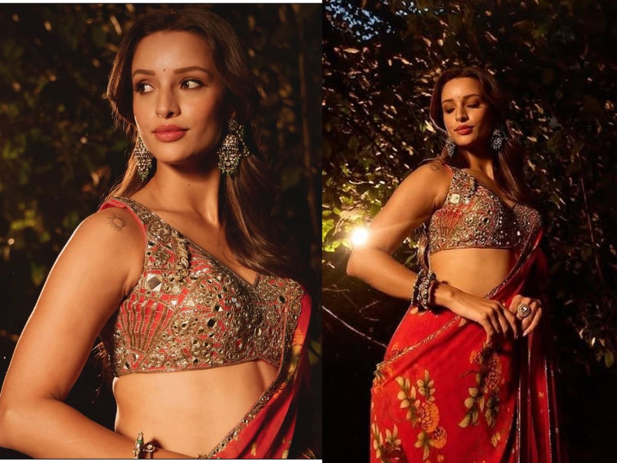 Tripti Dimri's beauty spells in red saree - Photo Gallery