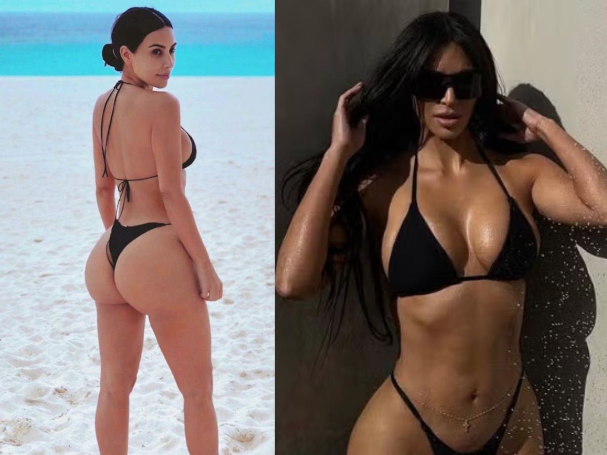 बीच पर Kim Kardashian की हॉटनेस देख फैन्स की आखें रह गई खुली की खुली  और कहा “हॉटनेस ओवरलोडेड” - Photo Gallery