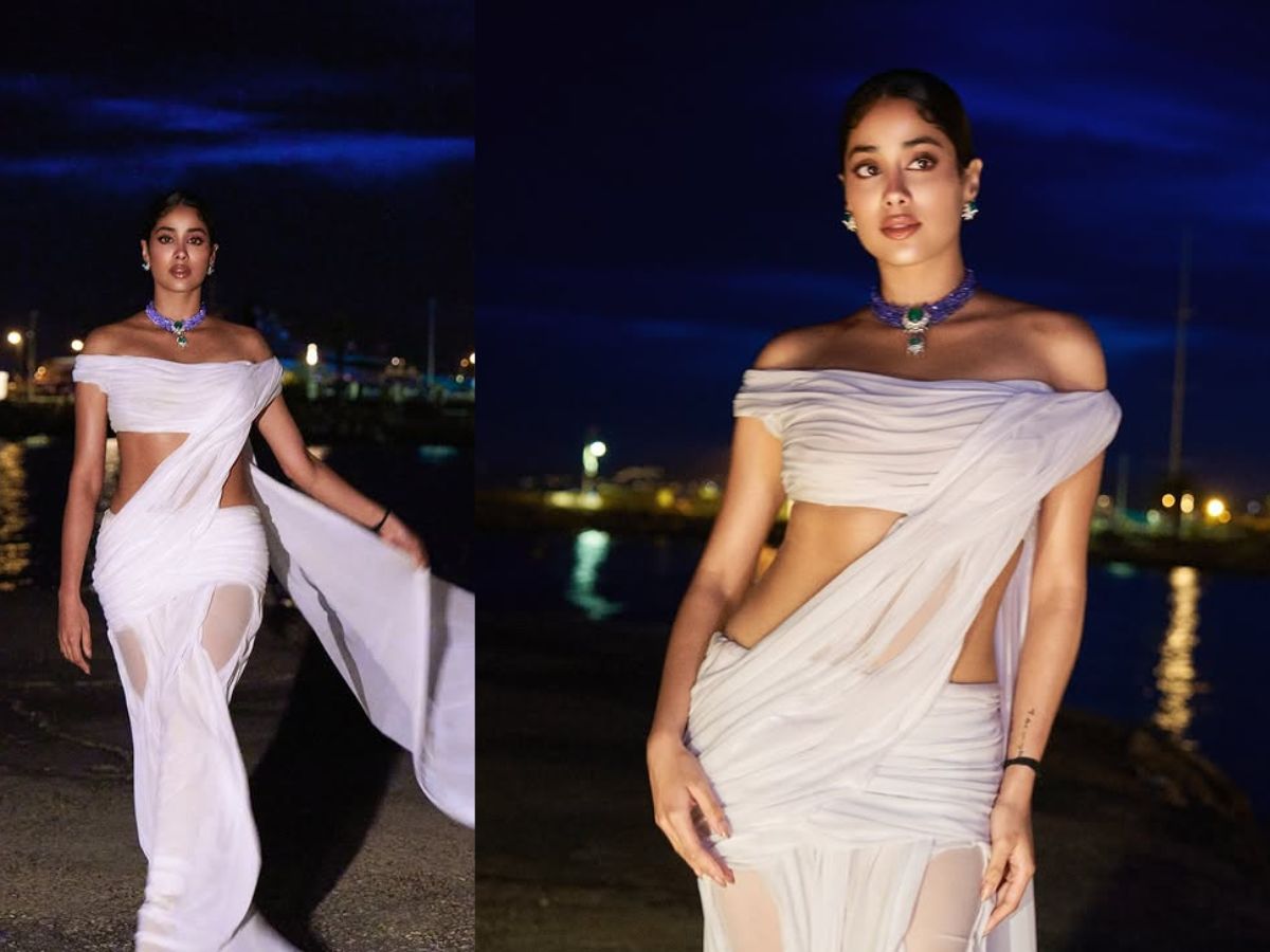 Janhvi Kapoor's bold look in white saree - Photo Gallery