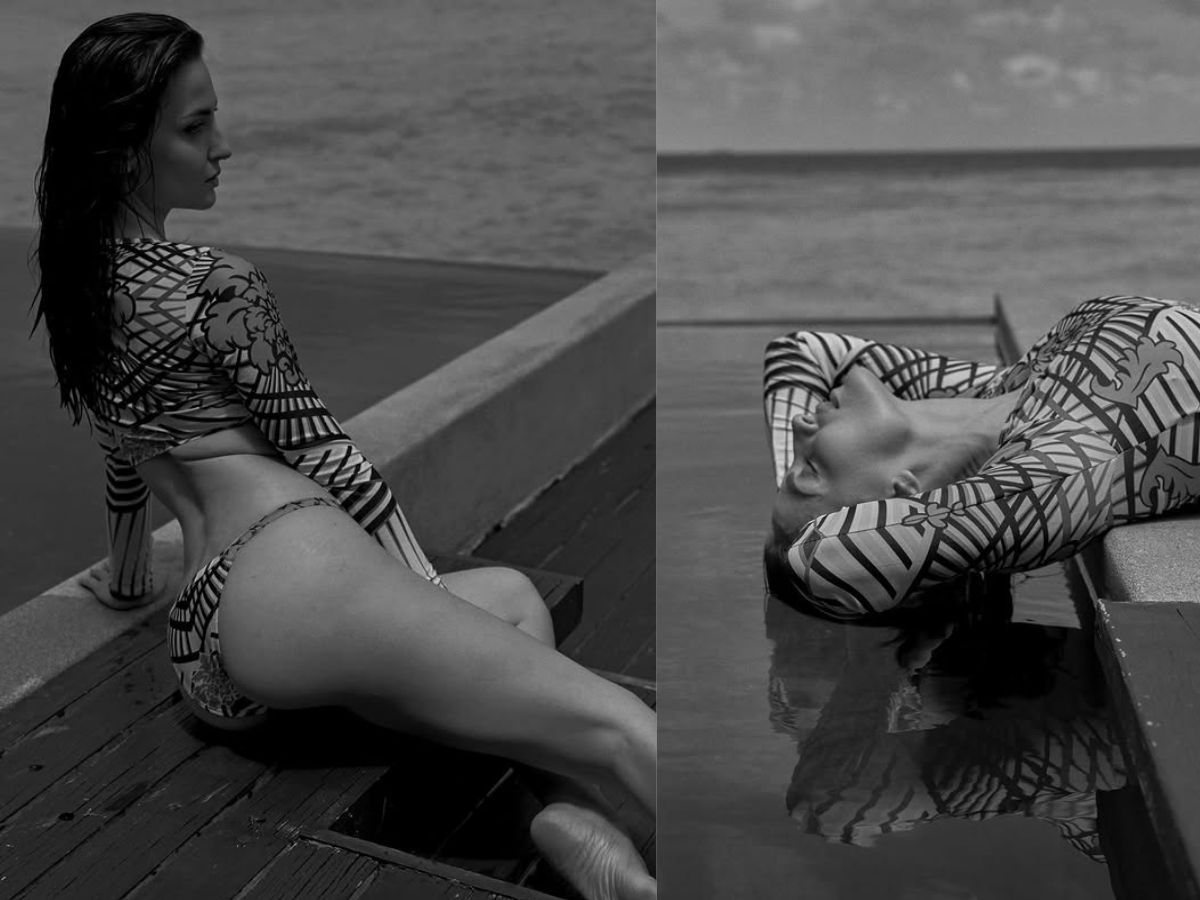 Elli  gave a sexy pose near the swimming pool - Photo Gallery