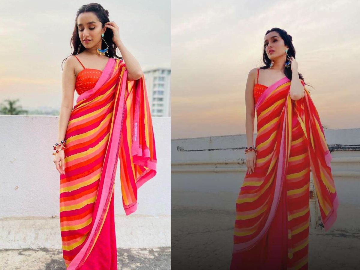 Shraddha Kapoor's multi-colour saree look - Photo Gallery