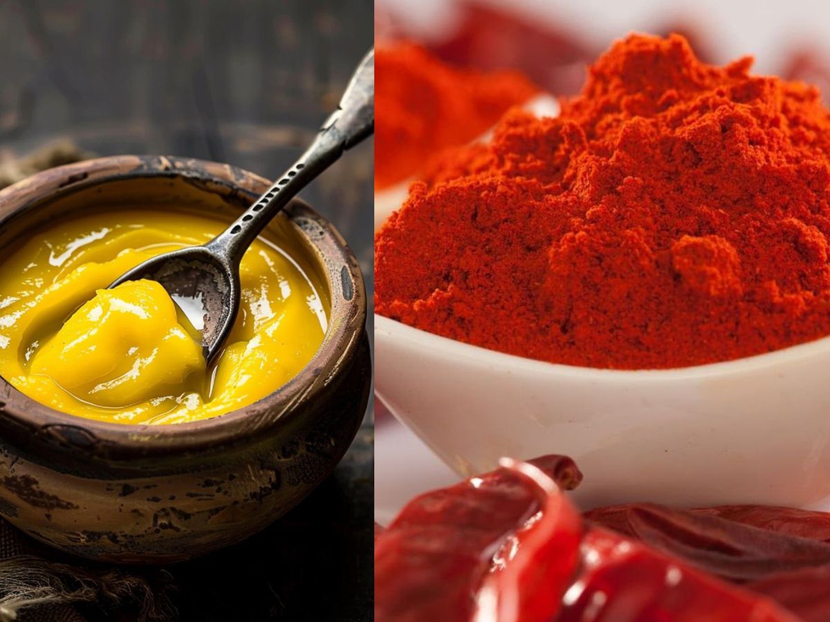 Desi ghee and red chillies - Photo Gallery