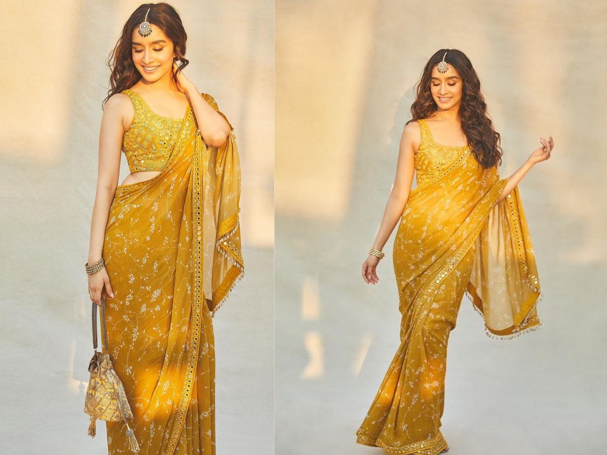 Shraddha Kapoor's yellow saree look - Photo Gallery