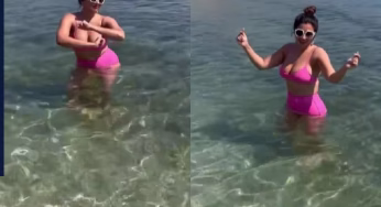 बिकिनी पहन Shama Sikander ने कर दी ऐसा हरकत, वीडियो देख शर्म ने झुक गई फैन्स की आंखें