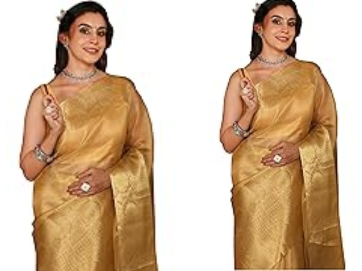 Karva Chauth 2025: इस करवाचौथ पर क्लासिक गोल्डन सिल्क साड़ी से पाए स्टाइलिश लुक और लगाए अपनी ख़ूबसूरती में चार चाँद - Photo Gallery