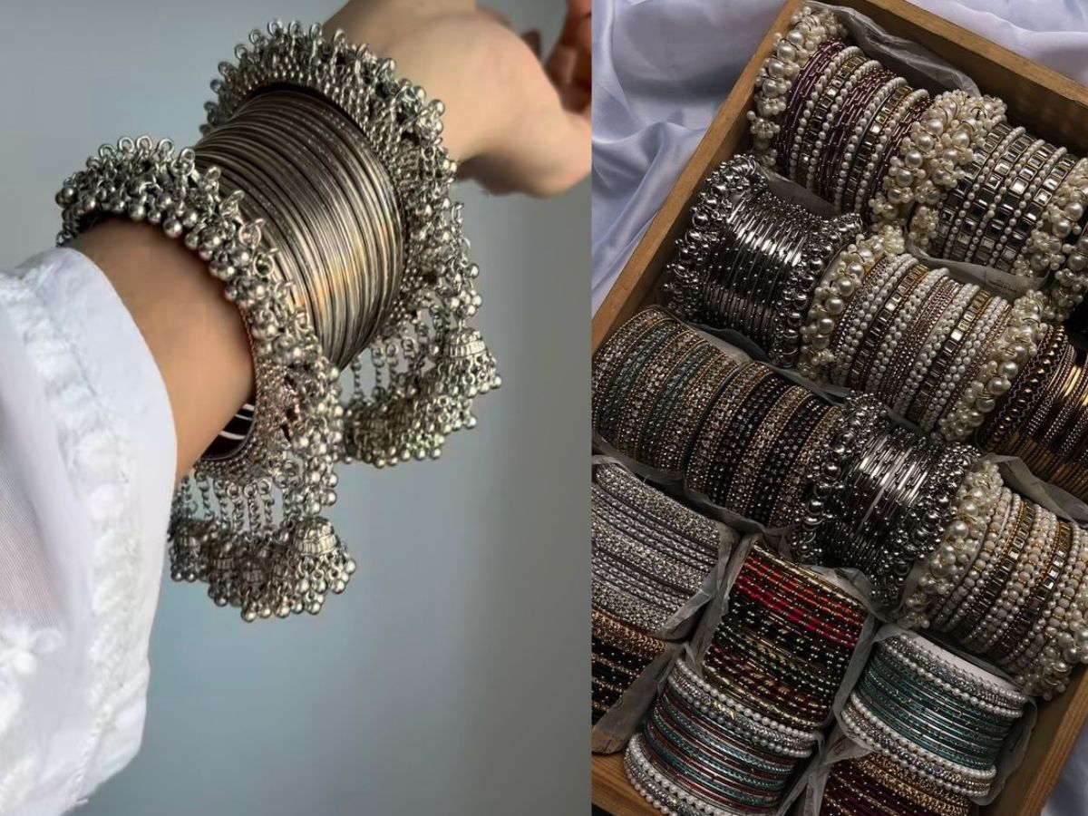 Silver Oxidized Bangles - Photo Gallery