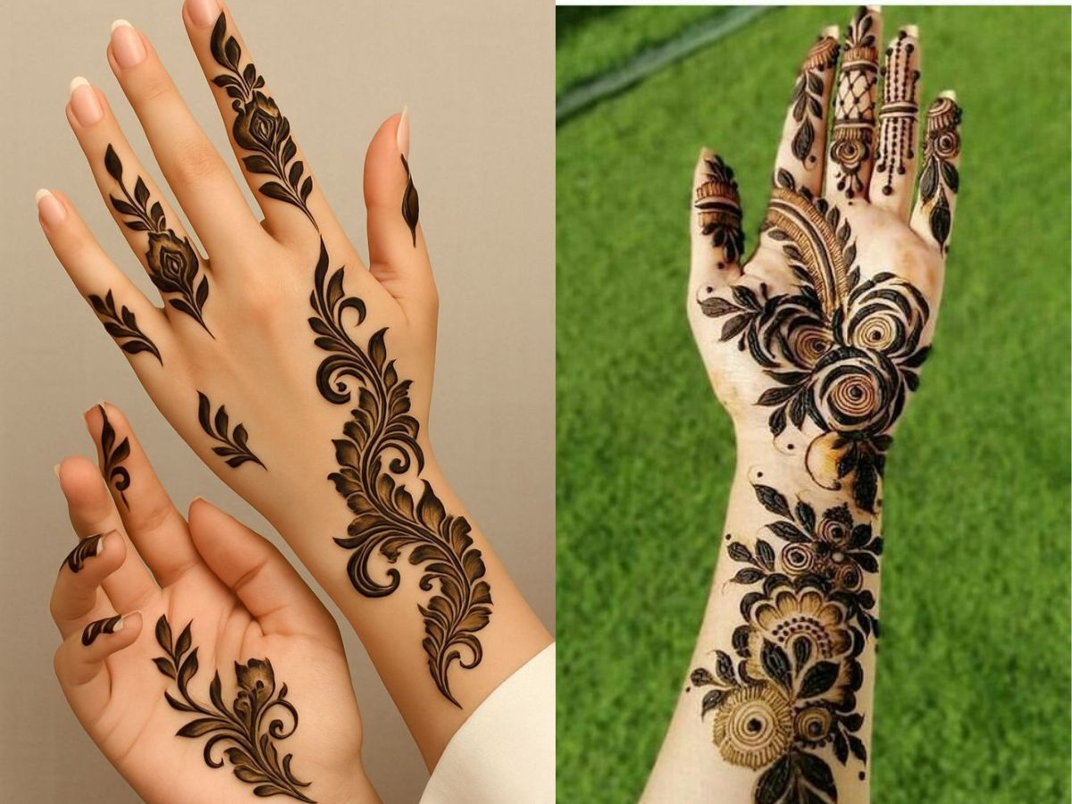 Bhai Dooj 2025: त्योहार पर लुक को बनाएं खास, भाई दूज पर लगाएं ये यूनिक फूलों वाली मेहंदी - Photo Gallery