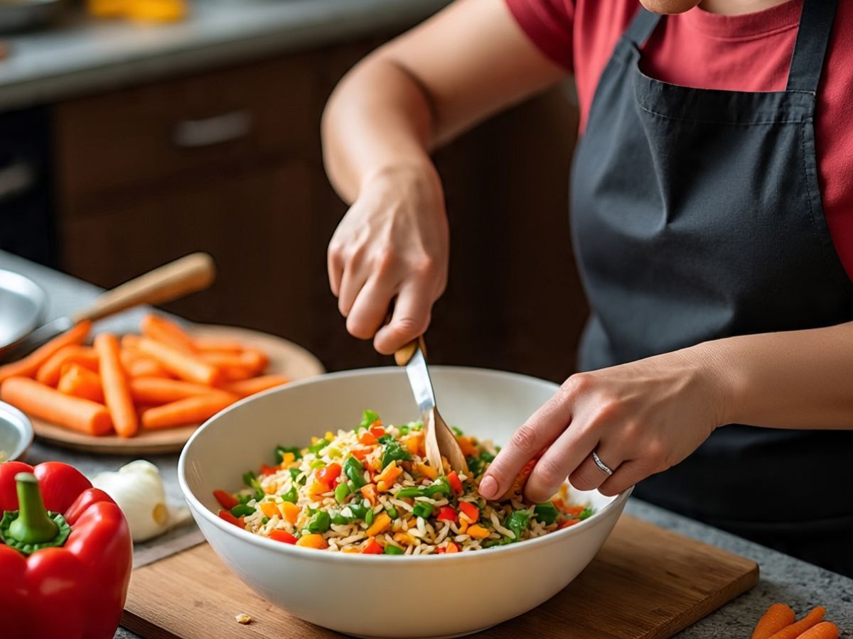 chop and mix vegetables - Photo Gallery