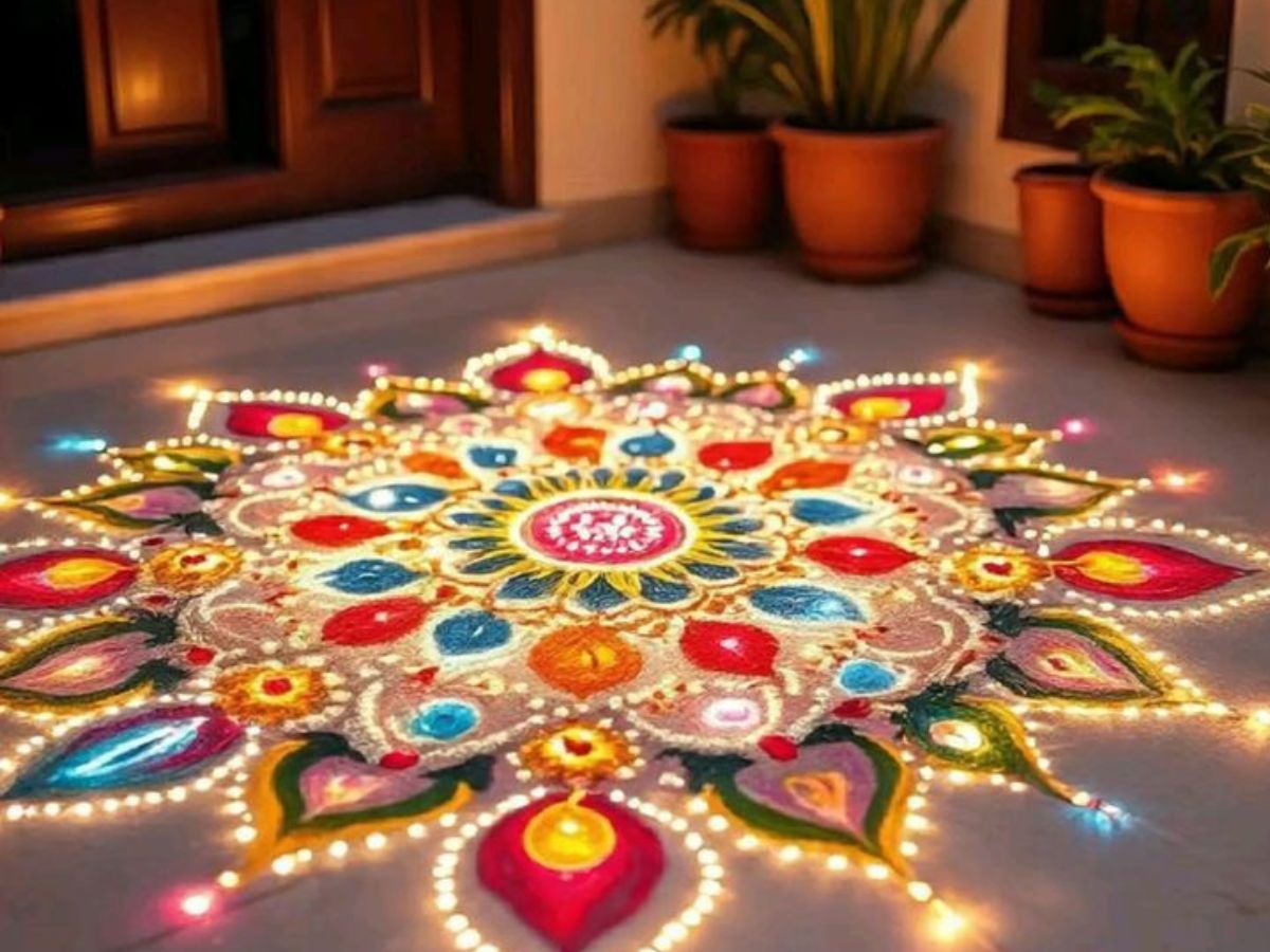 Diwali2025: अहोई अष्टमी पर बनाएं मनमोहक रंगोली, फूल और दीपक के साथ - Photo Gallery