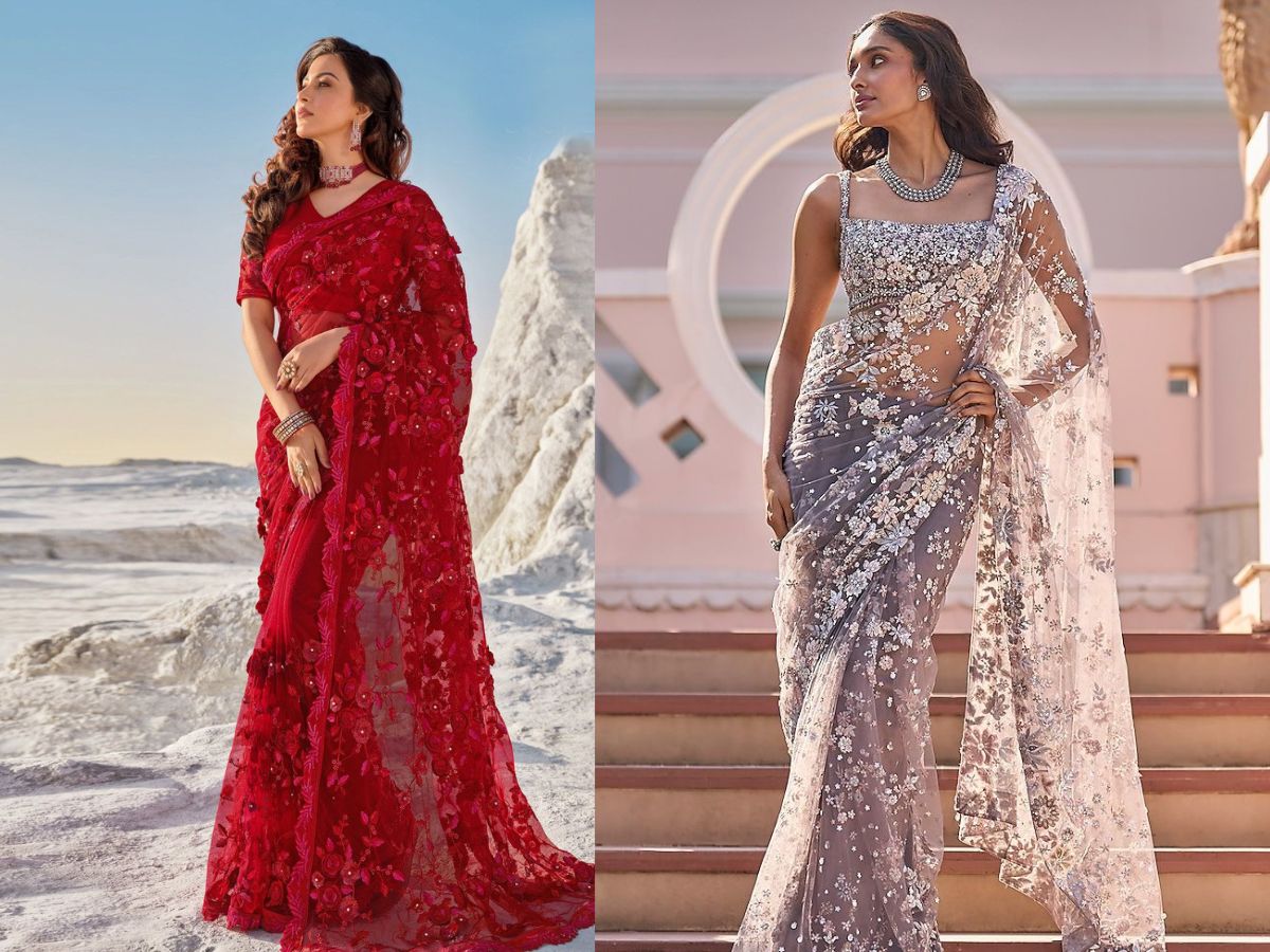 Net Saree - Photo Gallery