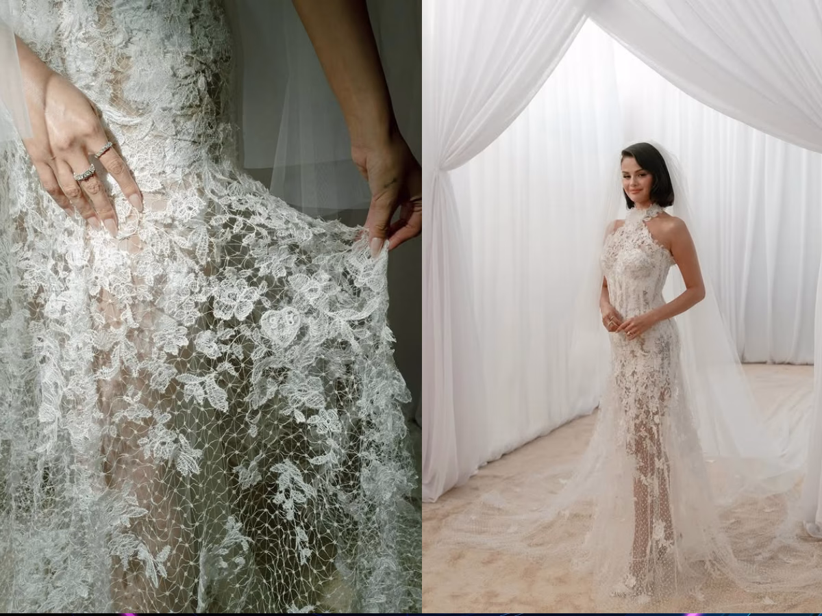 एक नहीं 3 वेडिंग गाउन में रचाई शादी, Selena Gomez ने नहीं छोड़ी कोई कसर; खूबसूरती से लूट ली सारी लाइमलाइट - Photo Gallery