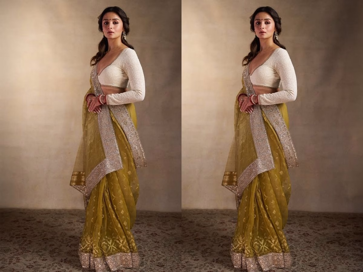 Alia Bhatt: साड़ी में छाईं कपूर खानदार की लाडली बहू, खूबसूरती देख अटकी फैन्स की सांसे - Photo Gallery