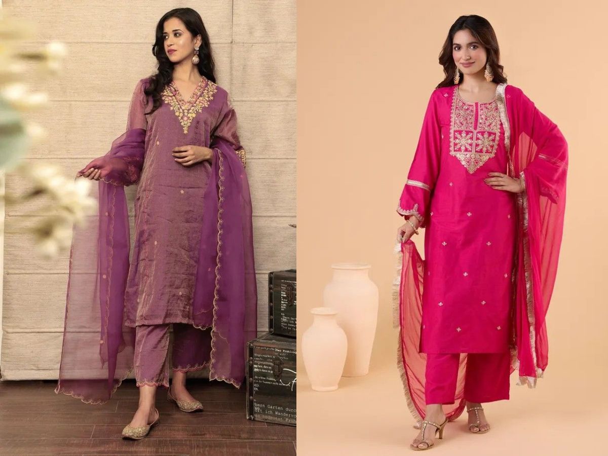 organza kurta set - Photo Gallery