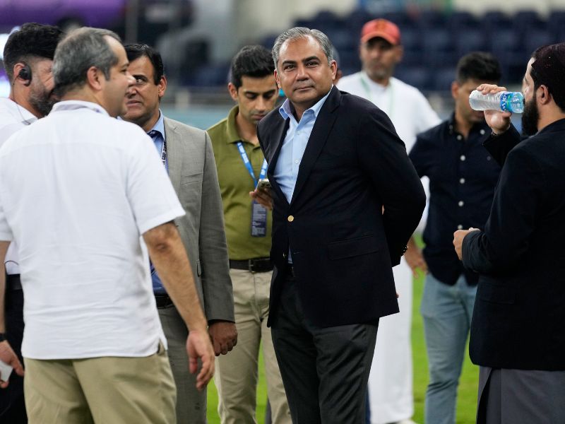 Refusal to accept trophy from Mohsin Naqvi - Photo Gallery