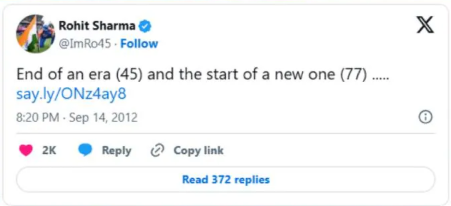 Rohit Sharma Viral Tweet