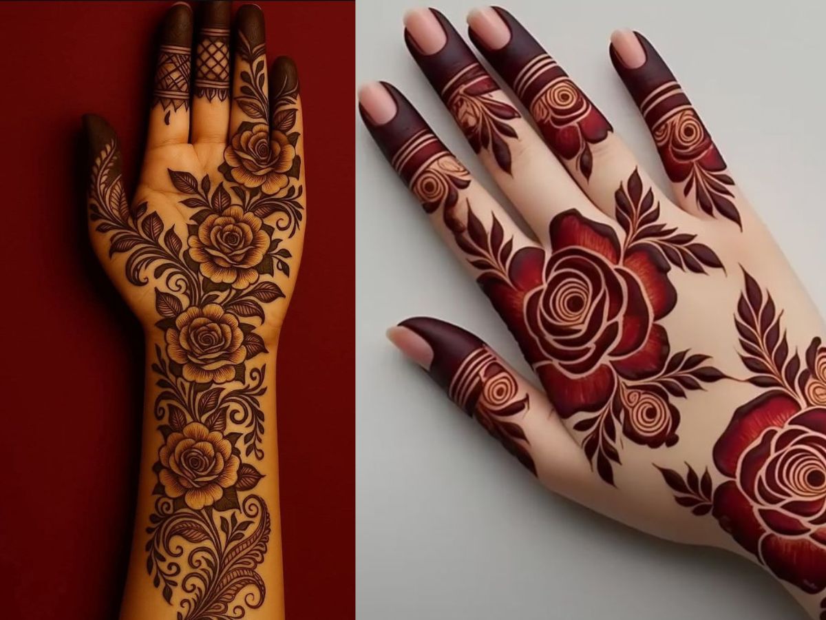 Bhai Dooj 2025: त्योहार पर लुक को बनाएं खास, भाई दूज पर लगाएं ये यूनिक फूलों वाली मेहंदी - Photo Gallery