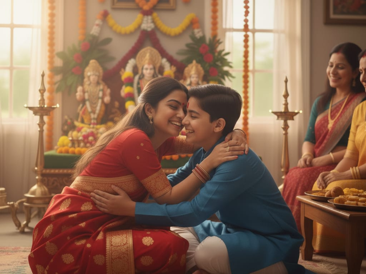 sister hugging brother - Photo Gallery