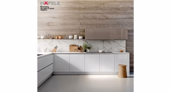 हाफले ने शानदार, हैंडल-लेस किचन डिज़ाइन के लिए प्रोफिन गोला प्रोफाइल पेश किया है।