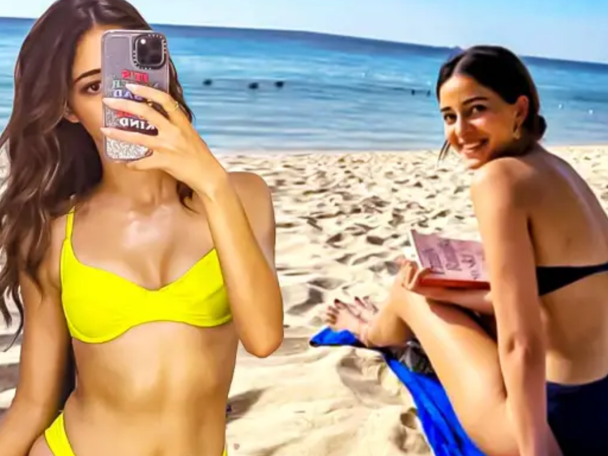 Ananya Panday के रेड हॉट लुक ने उड़ाए होश, डोरी वाली लाल बिकिनी में देख मचल गया हर कोई! - Photo Gallery