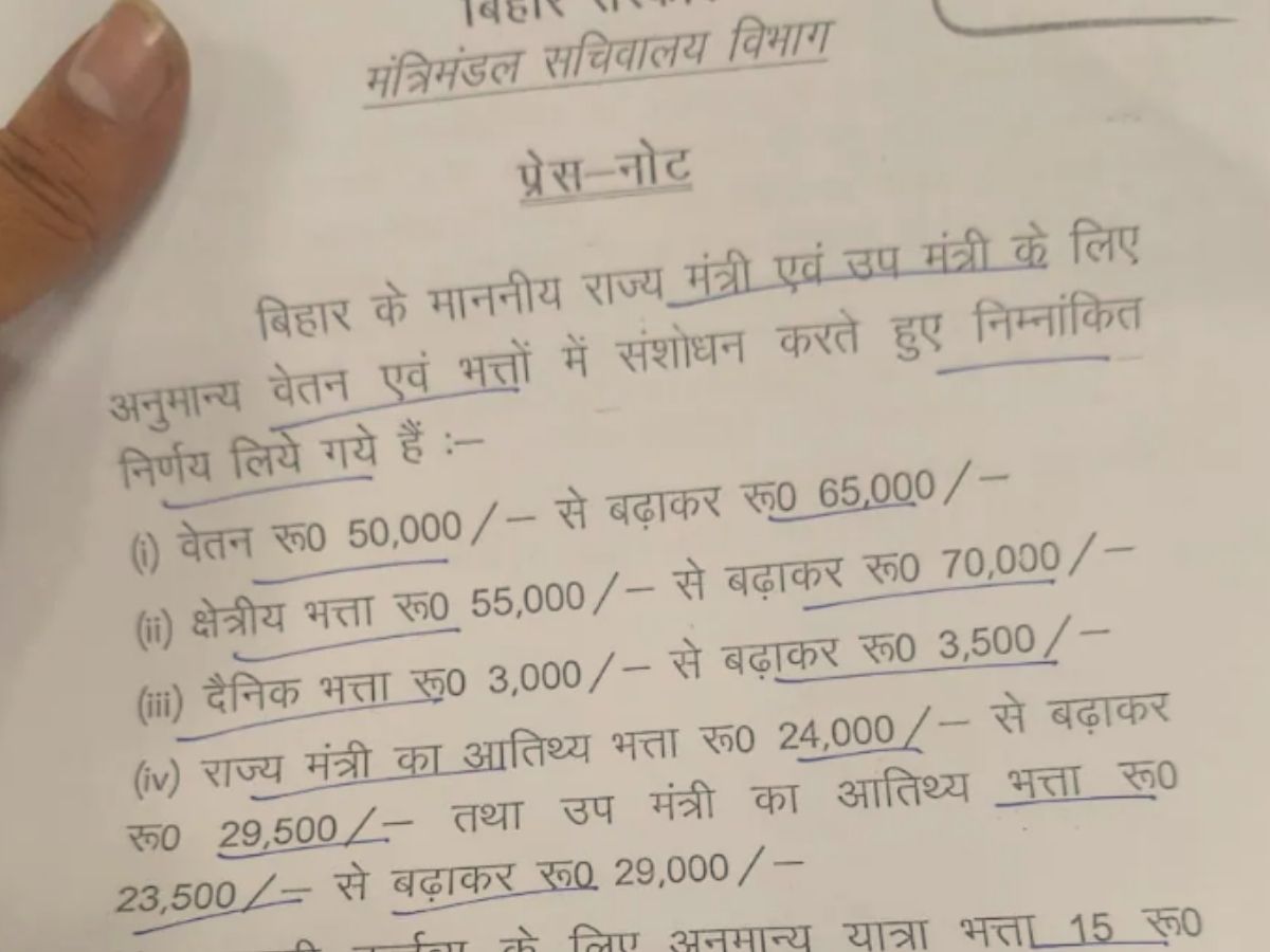 बिहार में मंत्रियों को मिलती है तगड़ी सैलरी! सरकार देती हैं ‘विधायक जी’ को पैसे के साथ कई सुविधाएं - Photo Gallery