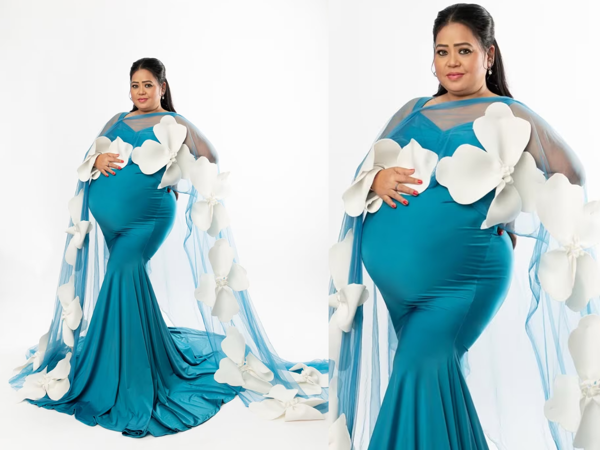 Bharti Singh ने ब्लू सिल्क गाउन में दिखाया बेबी बंप, मैटरनिटी फोटोशूट की तस्वीरें हुईं वायरल - Photo Gallery