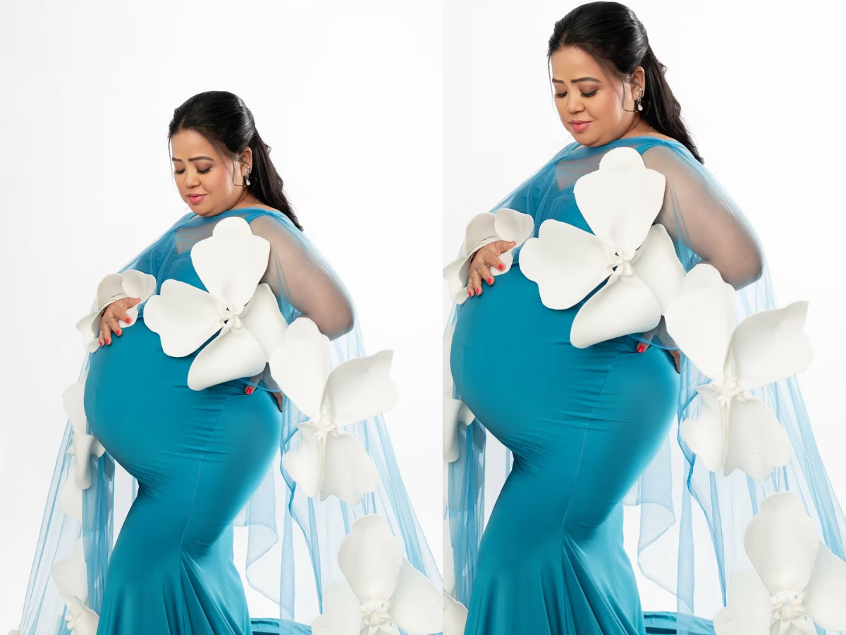 Bharti Singh ने ब्लू सिल्क गाउन में दिखाया बेबी बंप, मैटरनिटी फोटोशूट की तस्वीरें हुईं वायरल - Photo Gallery