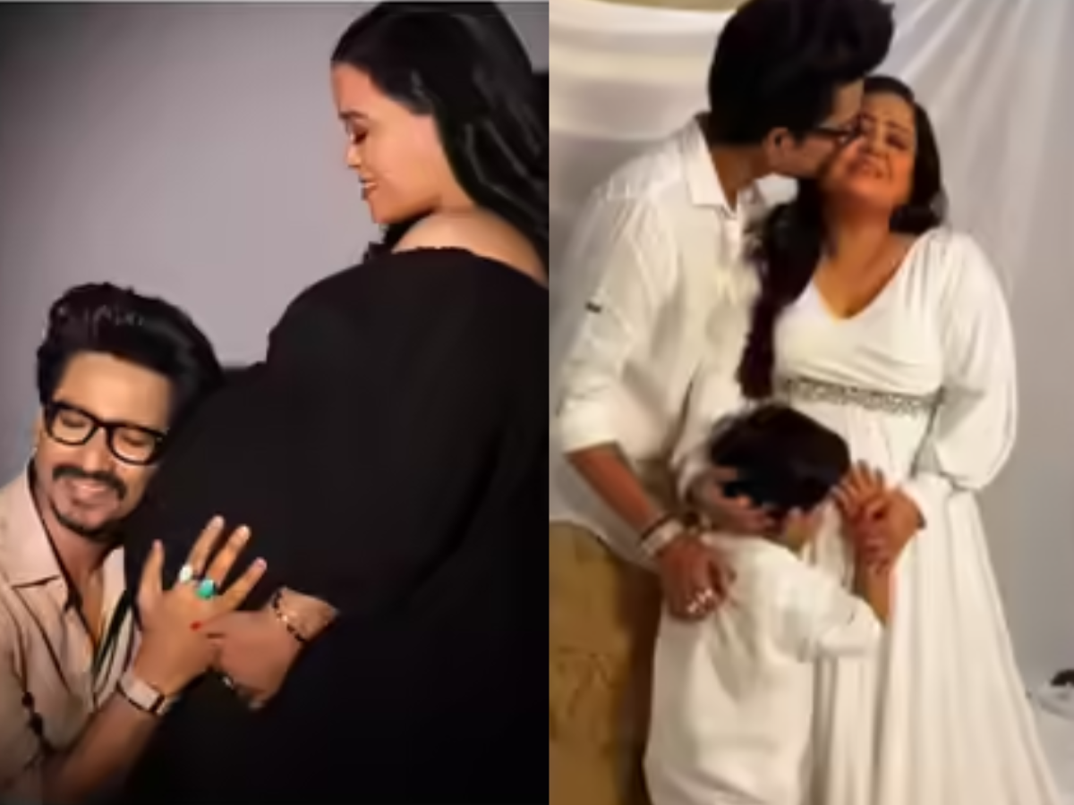 Bharti Singh ने ब्लू सिल्क गाउन में दिखाया बेबी बंप, मैटरनिटी फोटोशूट की तस्वीरें हुईं वायरल - Photo Gallery