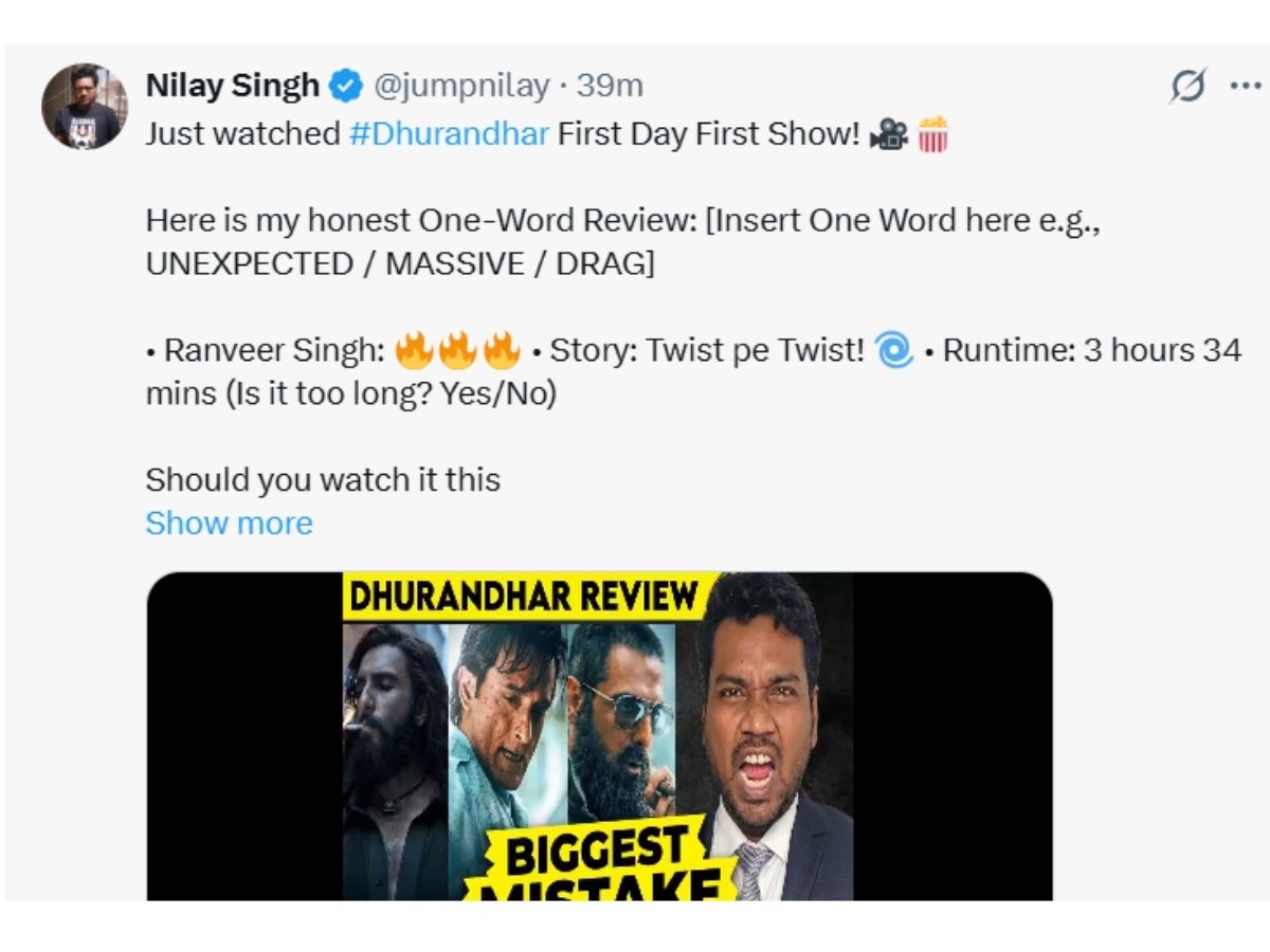 Dhurandhar Review: उधम काट दिया! सिनेमा घरों में आते ही ‘धुरंधर’ को मिली हाई रेटिंग, क्या पैसा वसूल है फिल्म ? - Photo Gallery