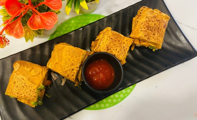 Friday (Besan Chilla Sandwich) - Photo Gallery
