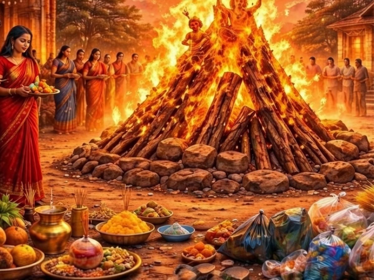 Holika Dahan 2026: आखिर क्यों लोग होलिका की धधकती आग घर लाते हैं, क्या है इस अनोखी मान्यता का राज़? - Photo Gallery