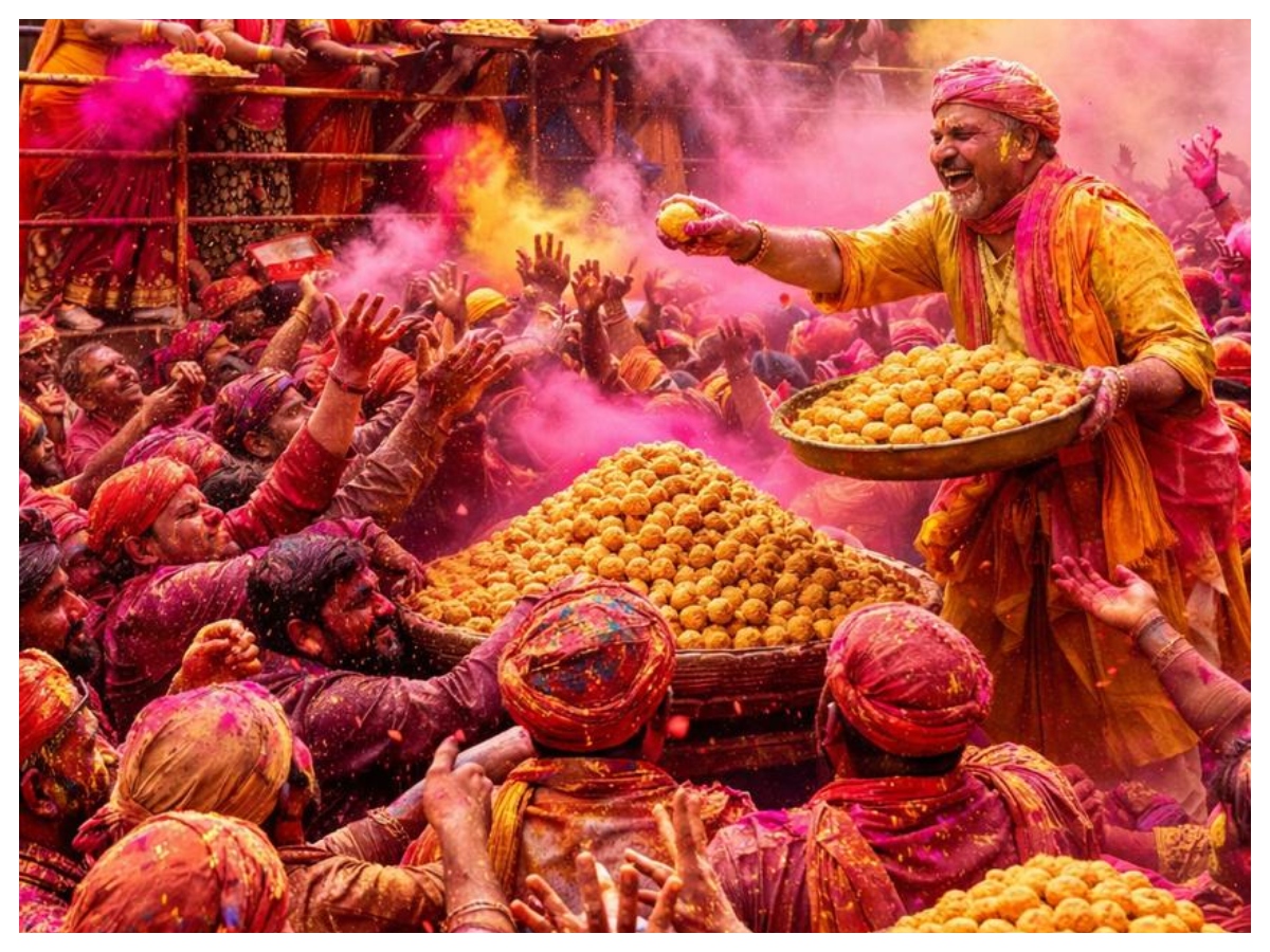 Laddu Mar Holi 2026: इस दिन बरसाना में बरसेंगे लड्डू, जानें परंपरा और महत्व - Photo Gallery