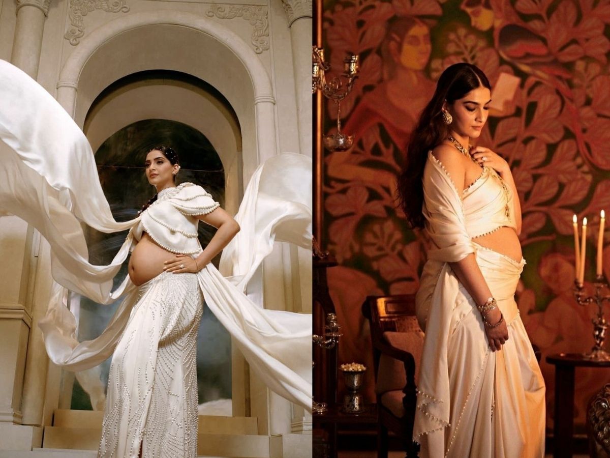 Baby Bump Outfit: बेबी बंप के साथ भी स्टाइल ऑन टॉप! सोनम कपूर के मैटरनिटी लुक्स ने 2026 में मचाई धूम - Photo Gallery