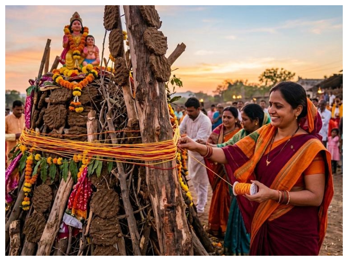 Holika Dahan: कच्चे धागे से क्यों लपेटी जाती है होलिका? जानें प्राचीन परंपरा और धार्मिक मान्यताएं - Photo Gallery